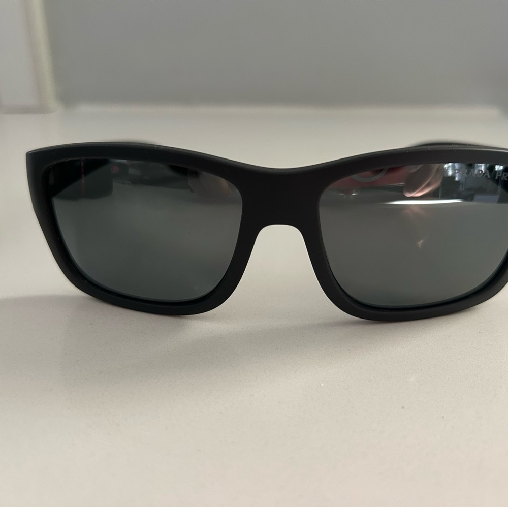 Prada Black Rectangular Sunglasses - image 5